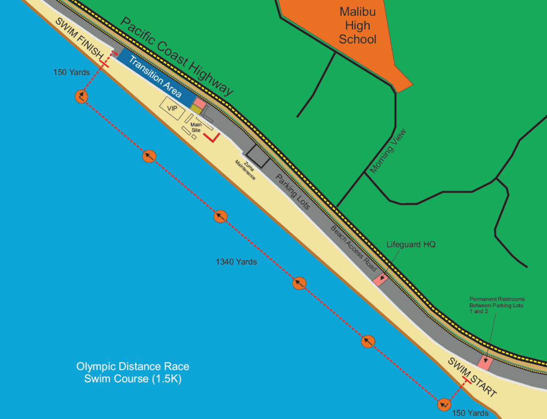 Olympic Distance Swim Course New
